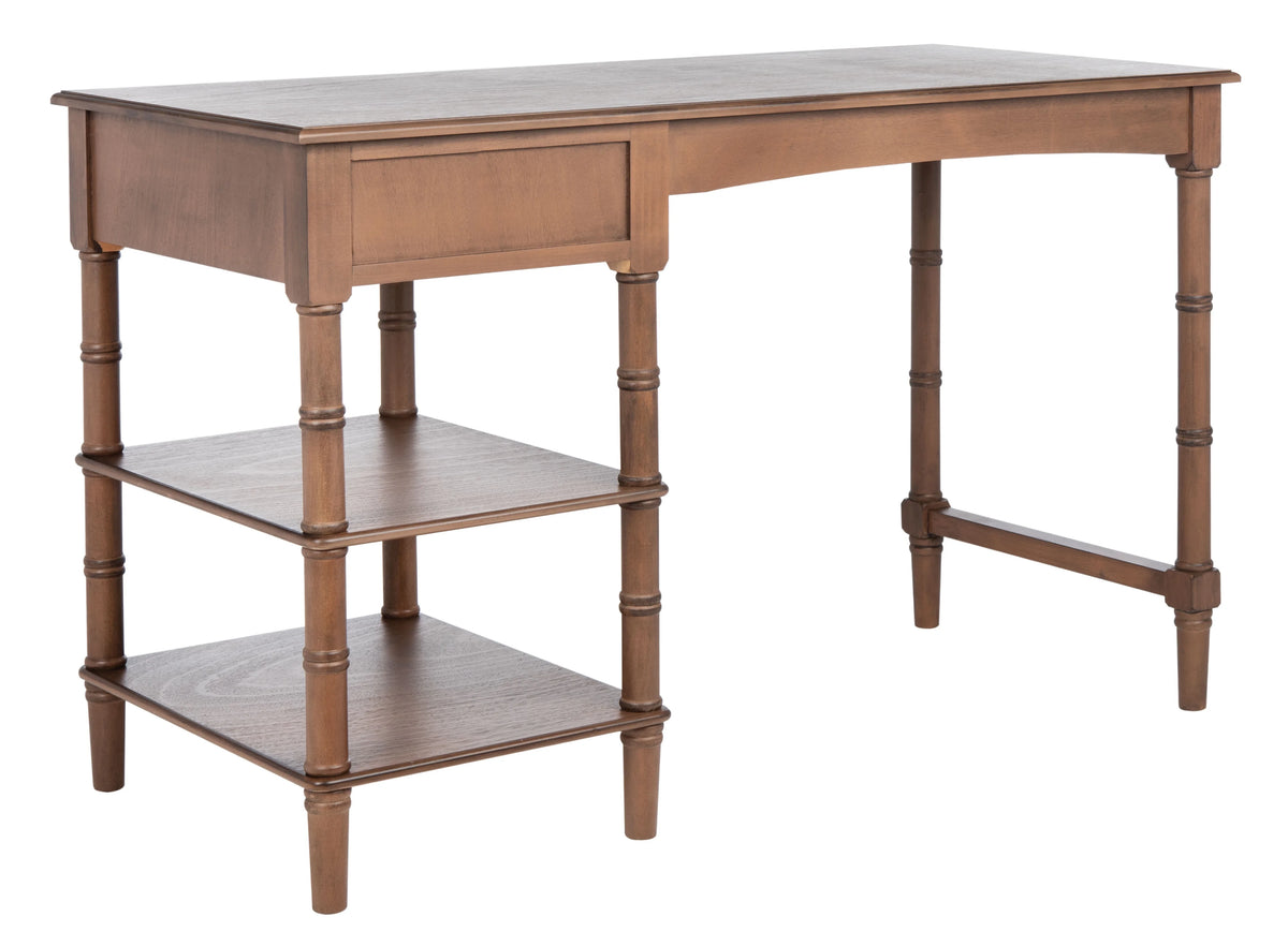 Brown Wood 1-Drawer Writing Desk D515