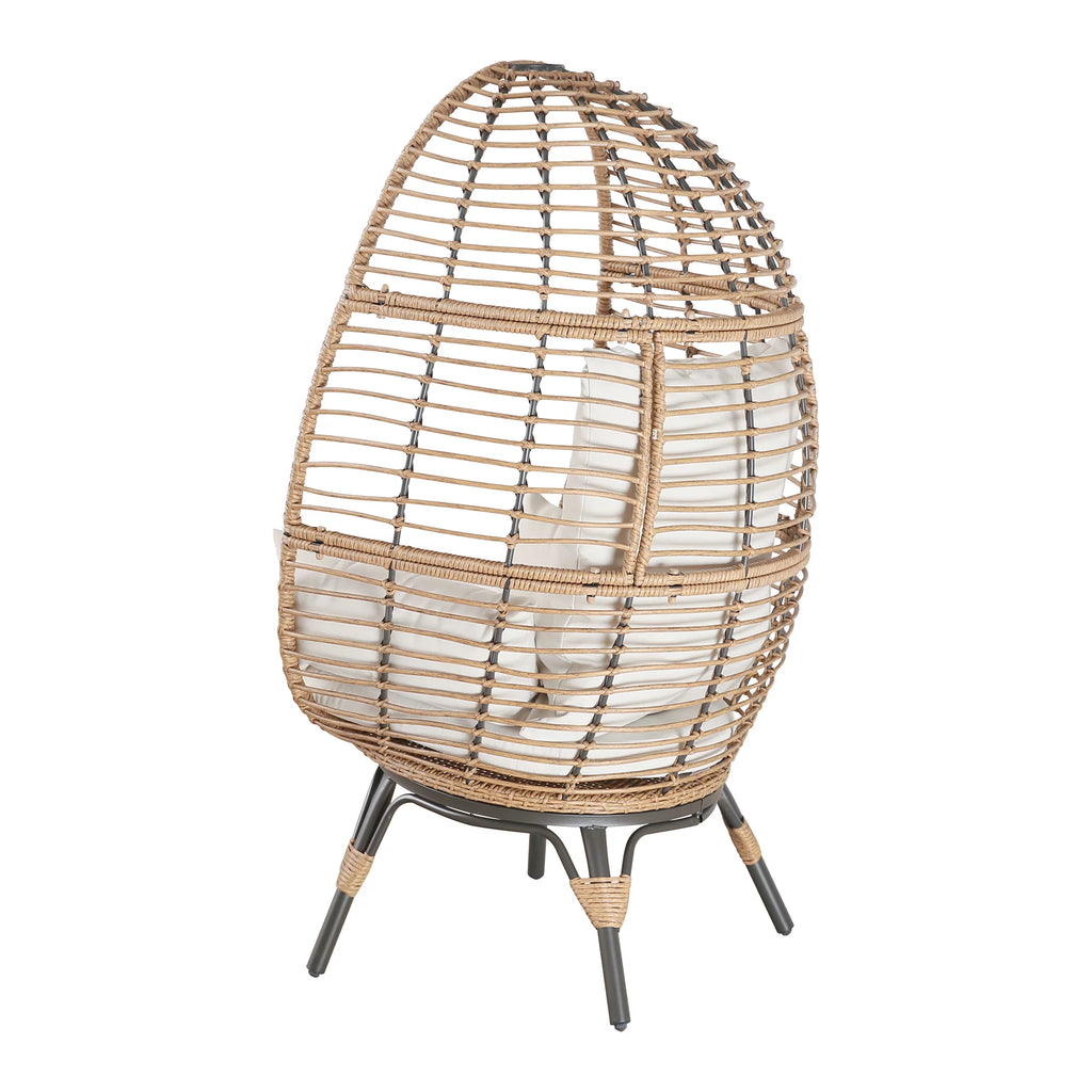 Outdoor Wicker Egg Chair with 4 Cushions M5826