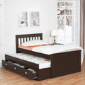 Twin Size Captain's Bed with Trundle and 3 Storage Drawers F3147