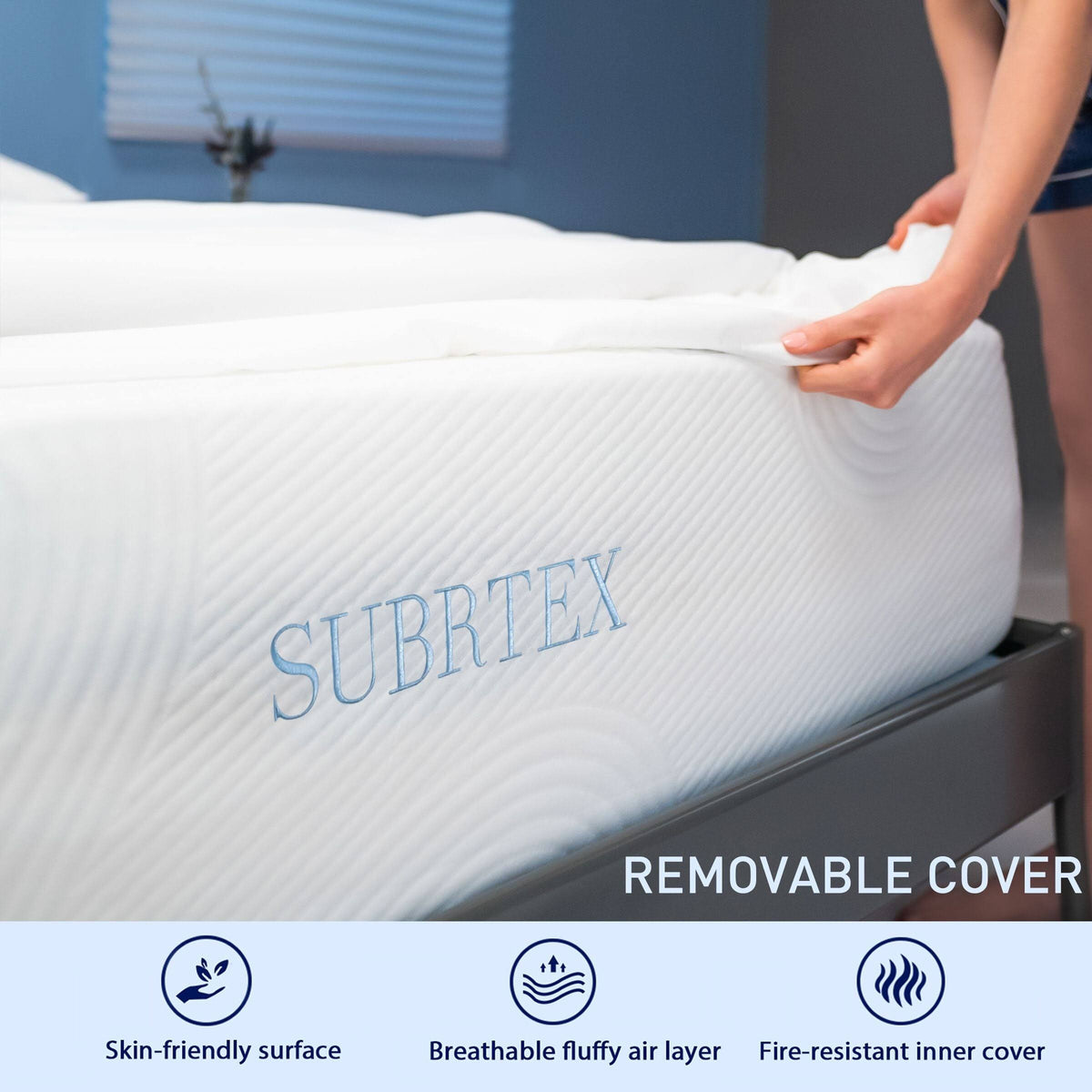 Twin Gel-Infused Memory Foam Mattress with Cover J45638
