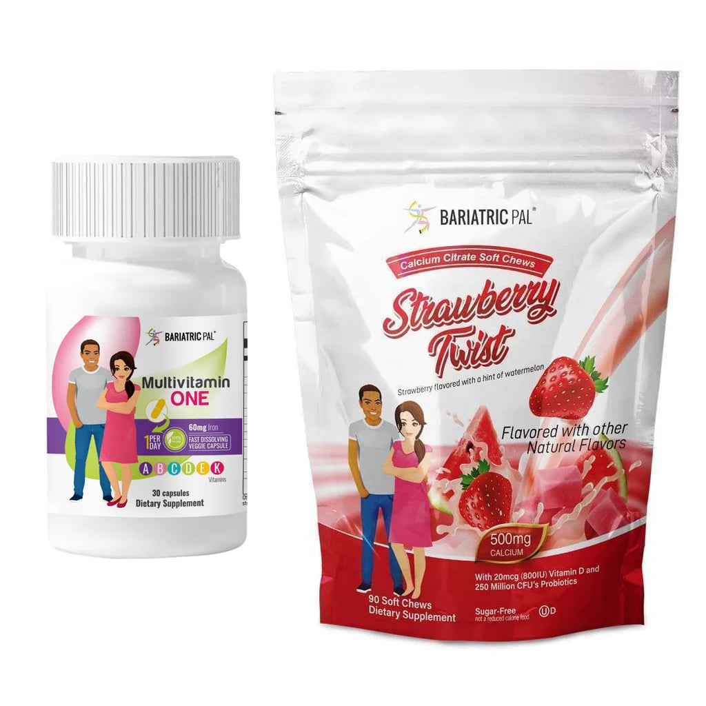 Bariatric Multivitamin Capsules 1-Month Supply with Iron and Calcium Citrate Soft Chews C36077