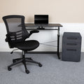 Adjustable Computer Desk, Ergonomic Mesh Office Chair and Mobile Filing Cabinet E485470