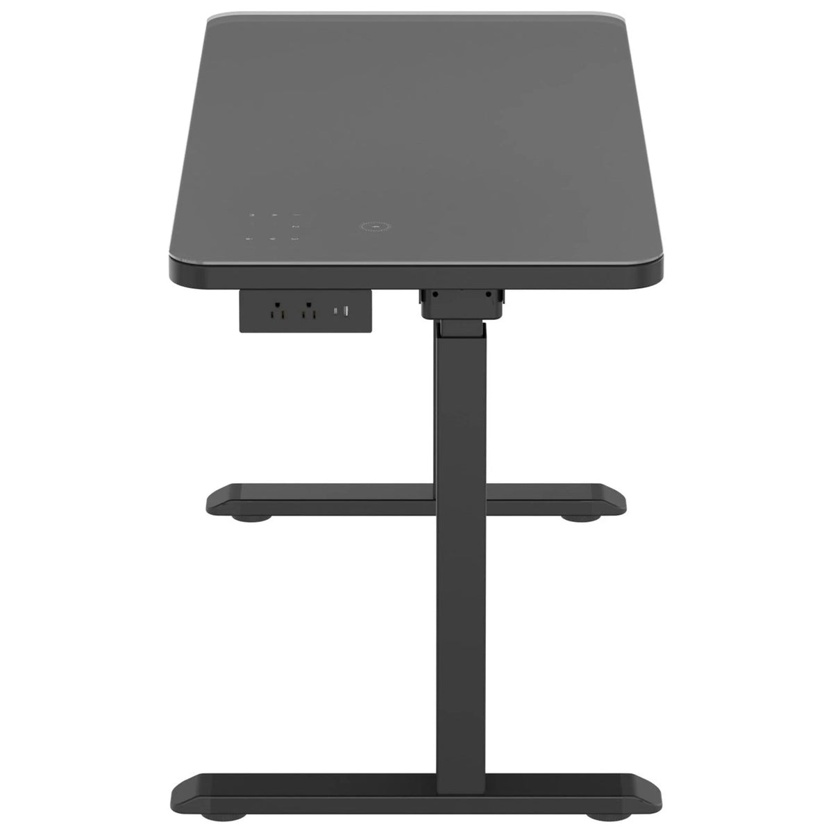 Black Glass Tabletop Standing Desk G81878