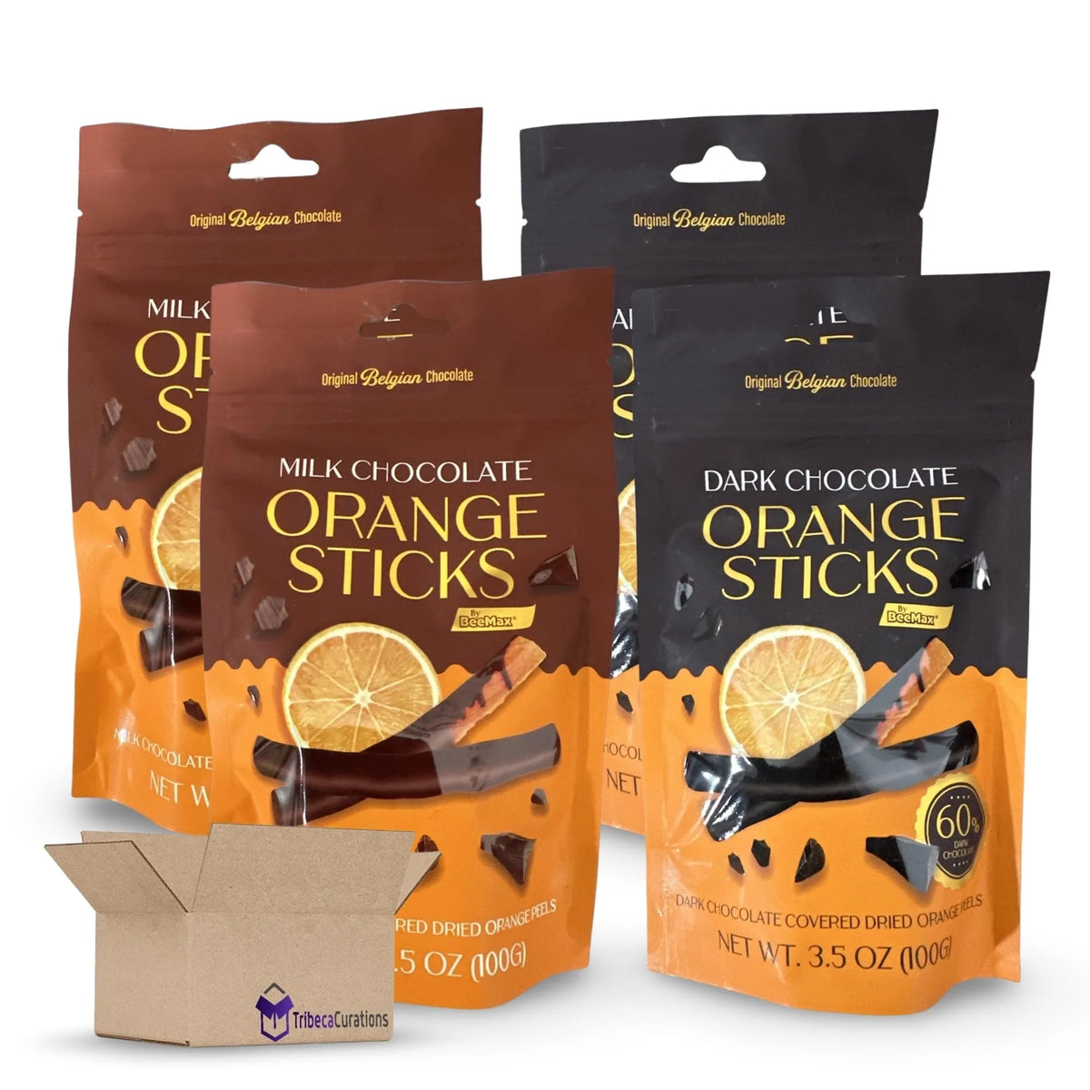 Milk Chocolate & Dark Chocolate Orange Sticks 3.5 Ounce Pack of 4 F39519
