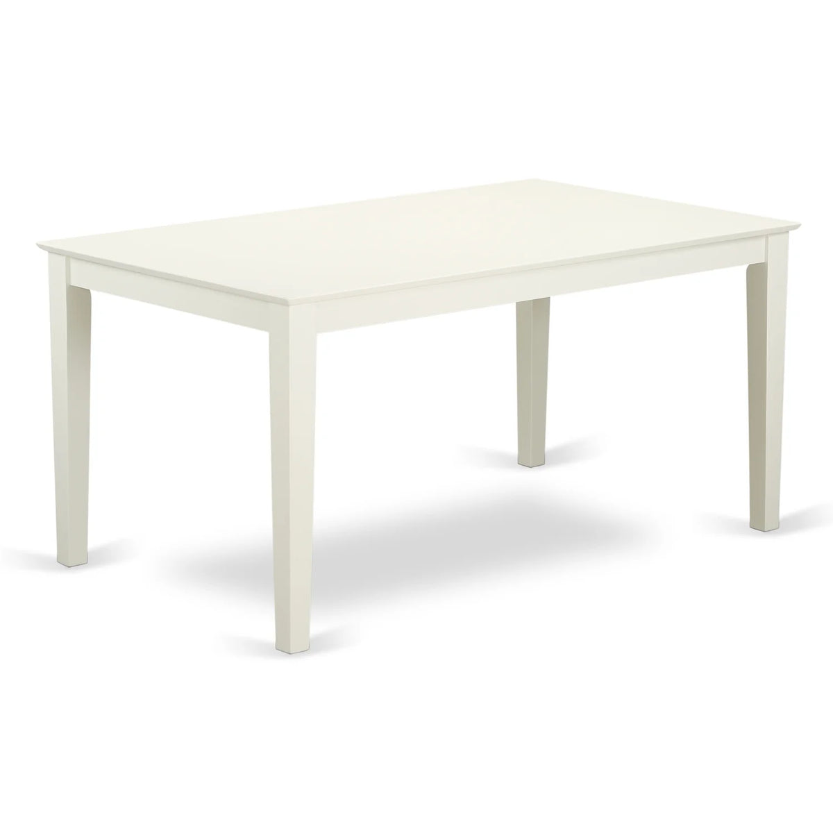 6 Piece White Wood Dining Table Set with Bench H619