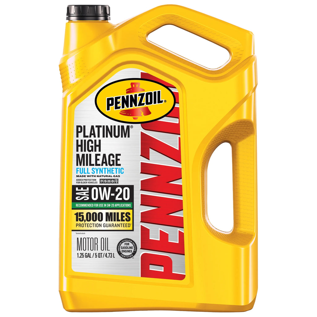 0W-20 Full Synthetic High Mileage Motor Oil, 5 Quart G666