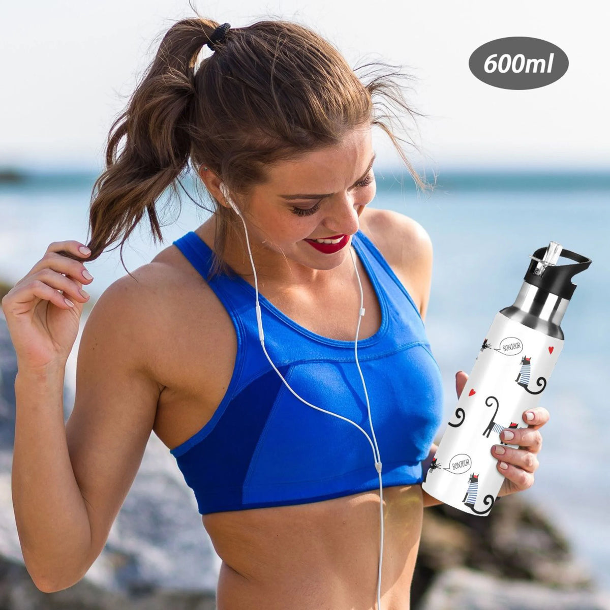 Stainless Steel Insulated Water Bottle with Straw Lid I15533