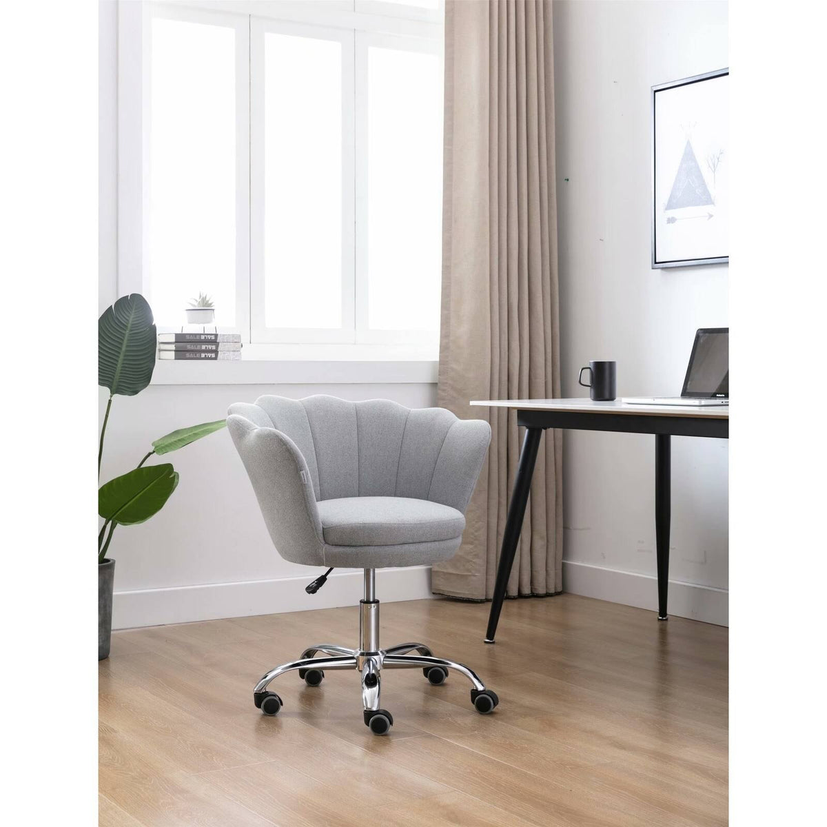 Light Grey Swivel Shell Chair K4425