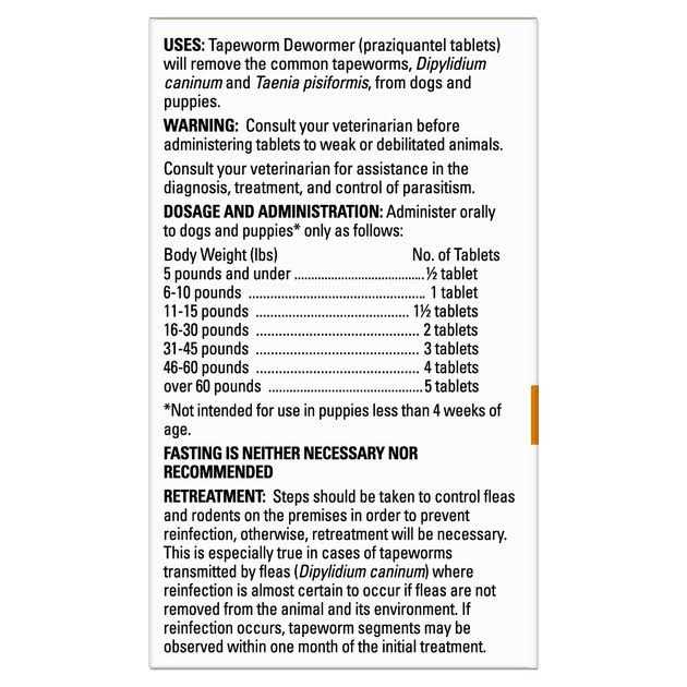 Tapeworm Dewormer for Dogs D779028