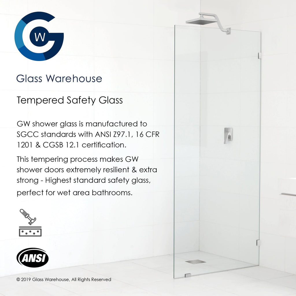 63.75x22 W x 78x22 H Hinged Frameless Shower Door C267549
