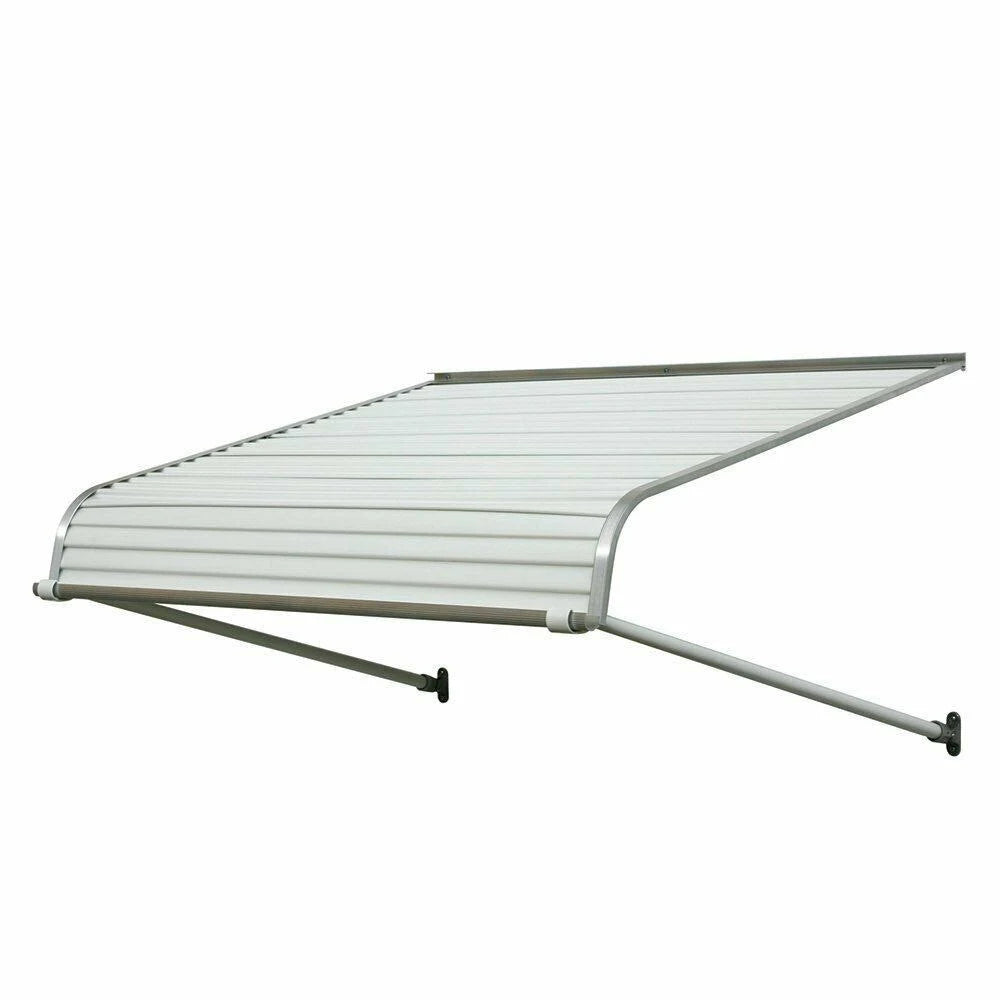 White Aluminum Door Canopy with Support Arms K9771
