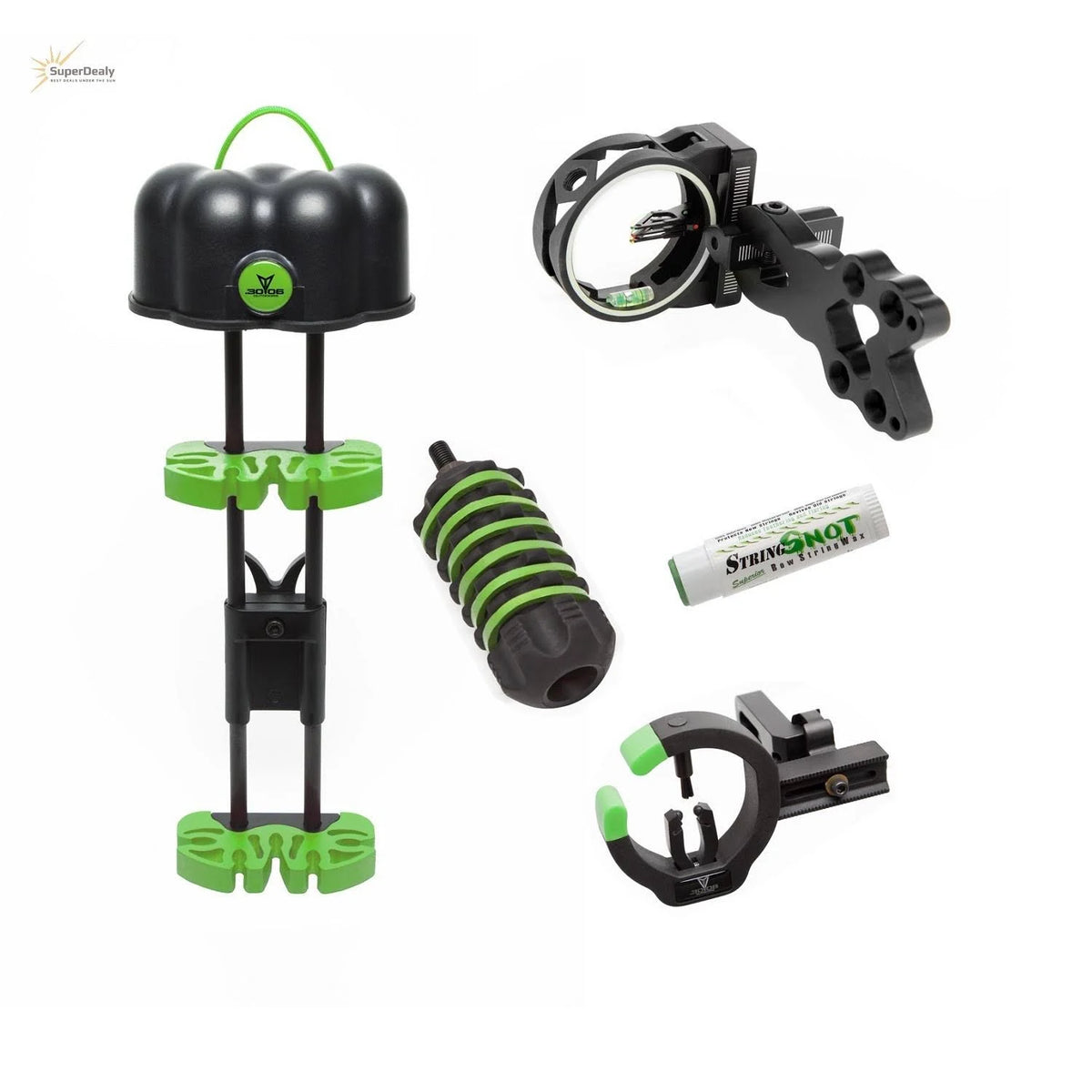 5pc Bow Package Green Accent V219