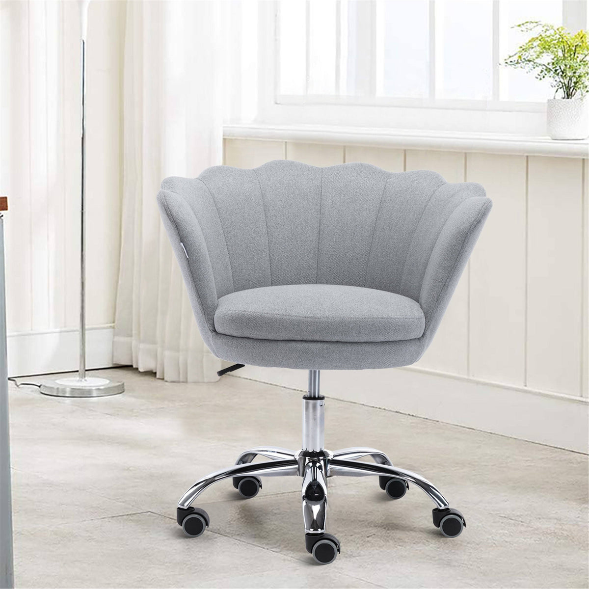 Light Grey Swivel Shell Chair K4425