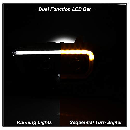 Black Smoked LED Sequential Headlamps Q454539
