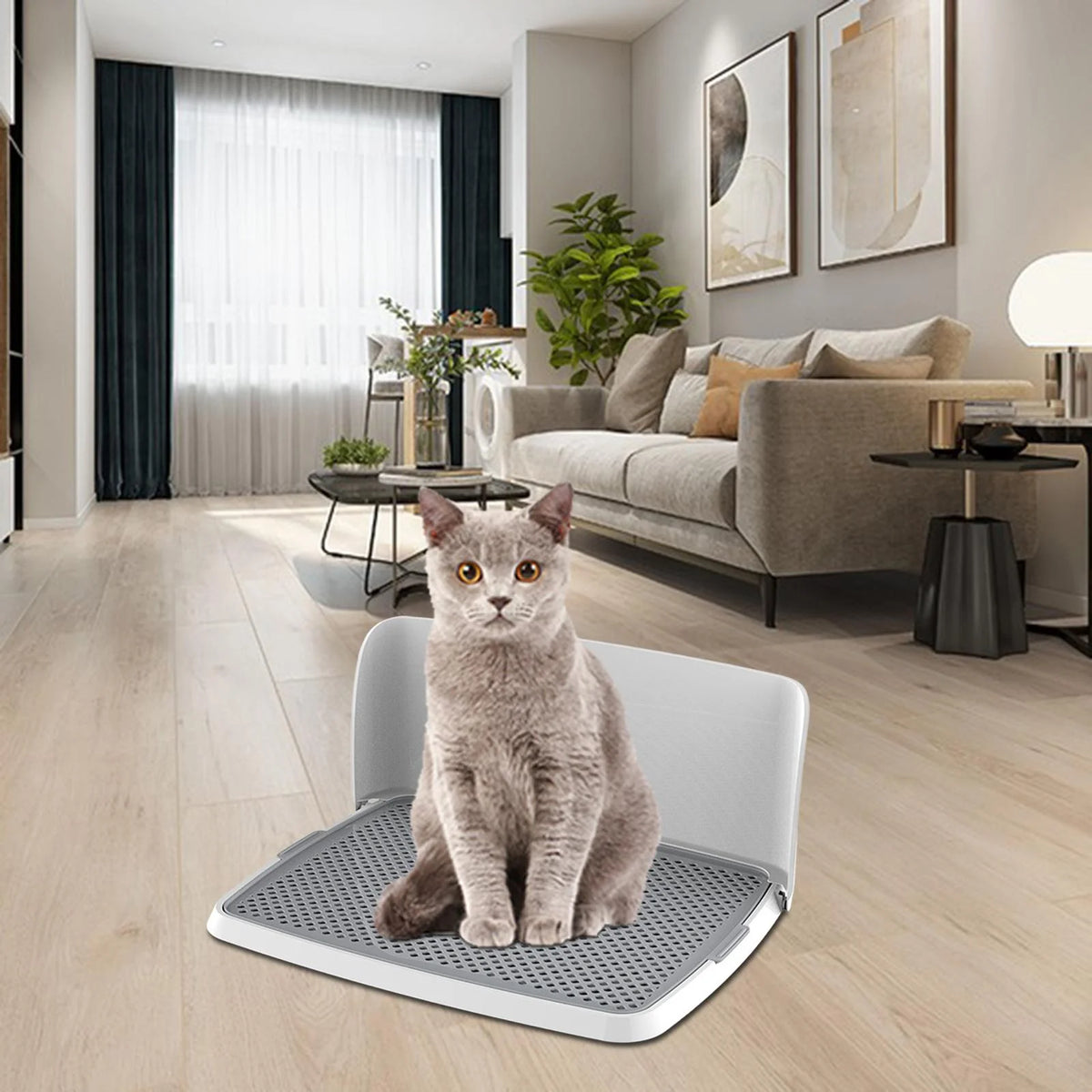 Dog Toilet Tray with Removable Pee Pad Holder 63cmx29cmx48cm L7896