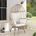 Outdoor Wicker Egg Chair with 4 Cushions M5826