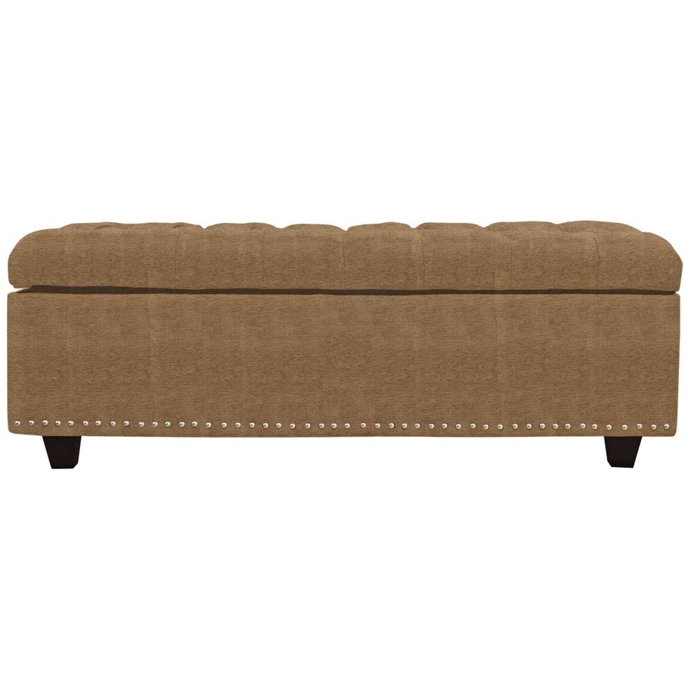 Saddle Fabric Tufted Storage Bench R4685
