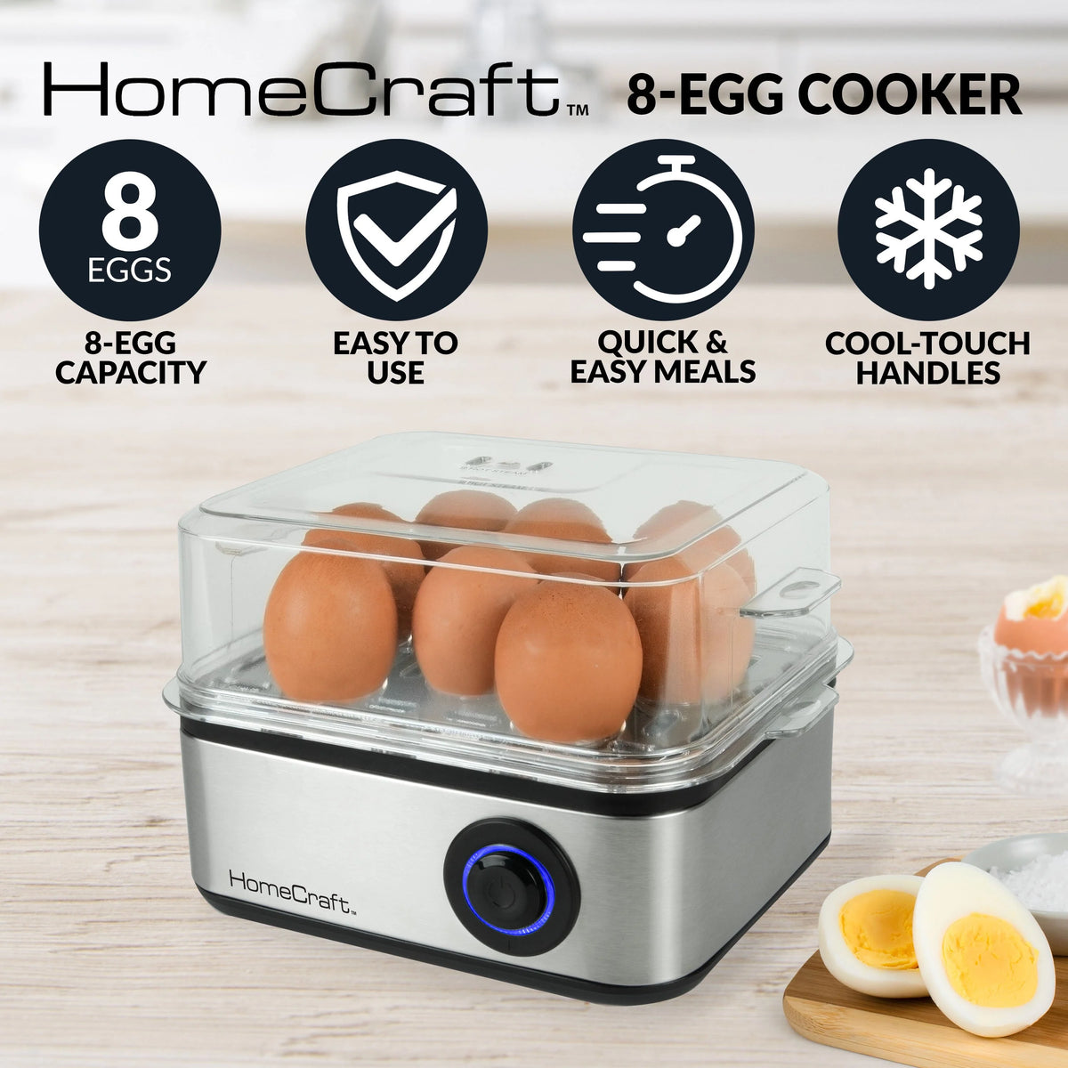 8-Egg Cooker with Buzzer T649322