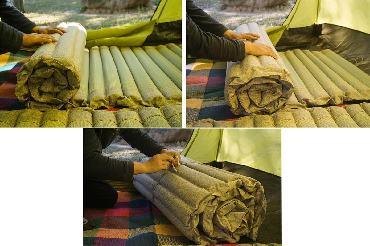 Tatami Mat Rollable Floor Mat Camping Mattresses Rush Grass Z6152