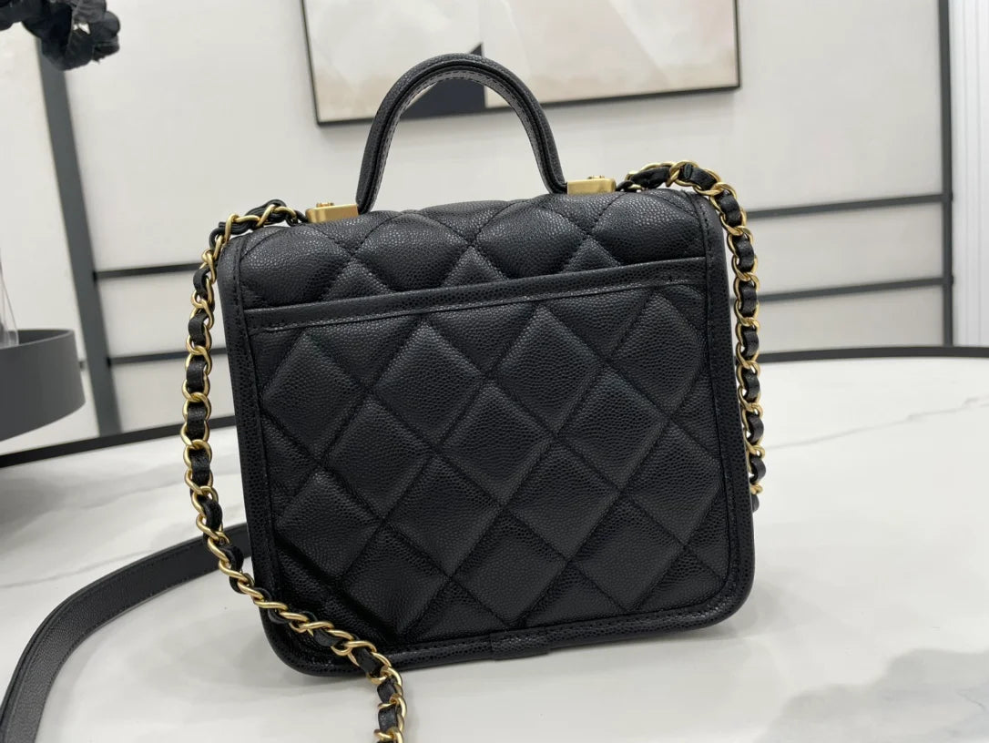 Black Flap Bag U15774
