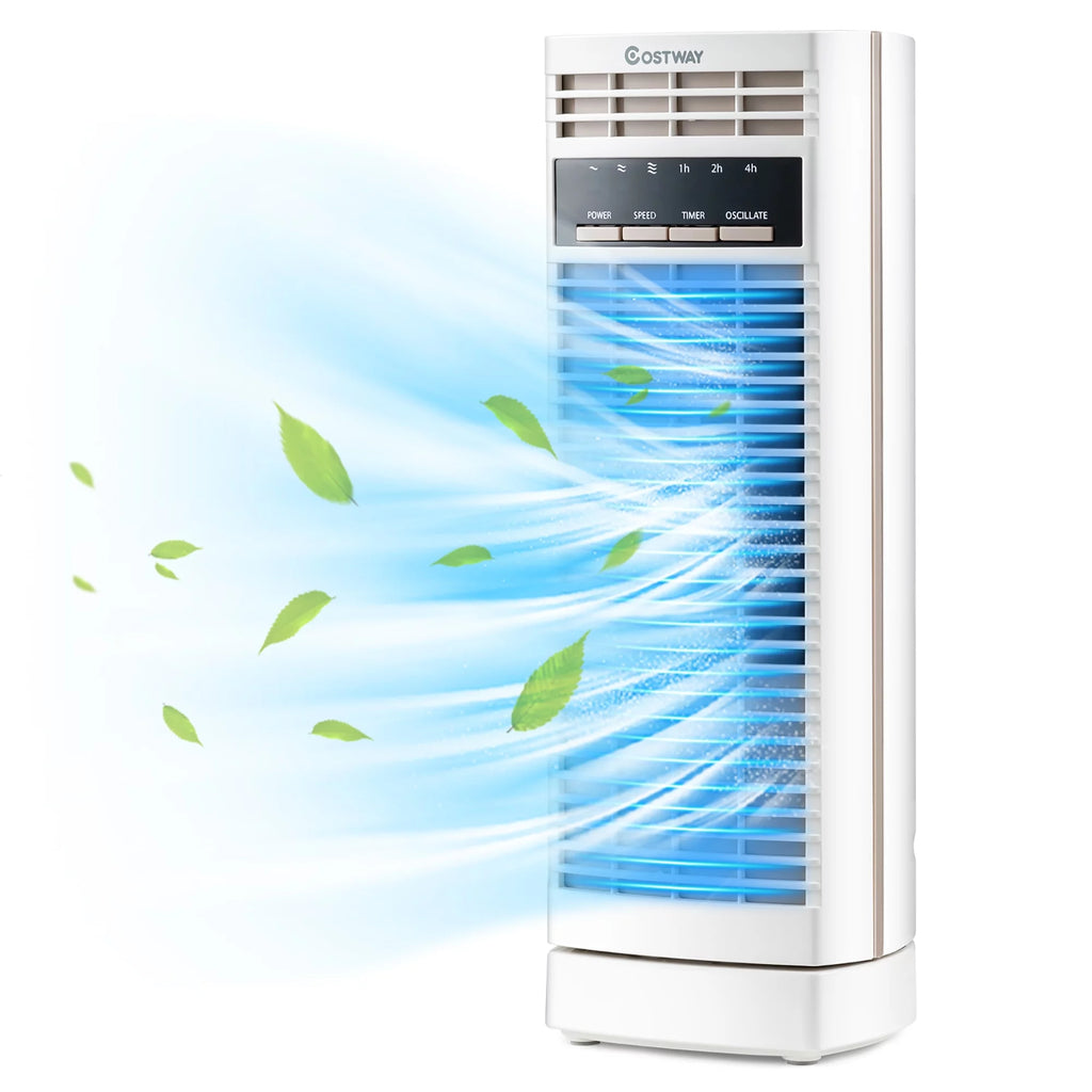 14'' Mini Oscillating Tower Fan White J88683