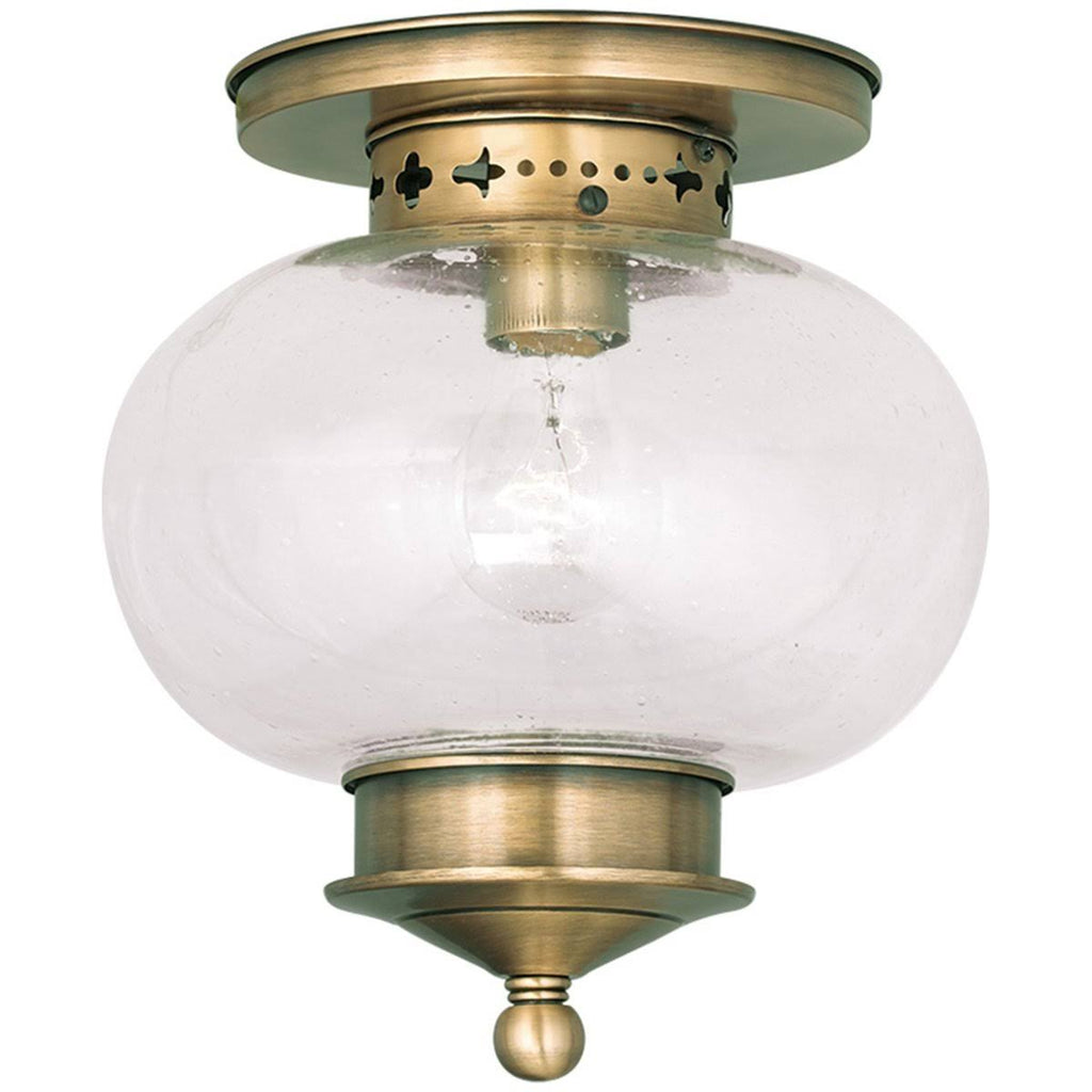 Antique Brass 1 Light Ceiling Mount Z970695
