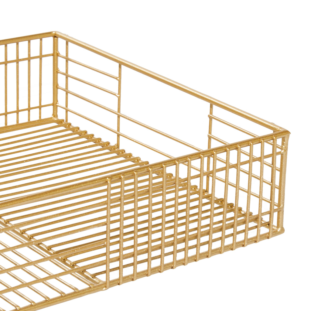 Gold Metal Tray Set of 2 P677600
