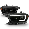 Black Smoked LED Sequential Headlamps Q454539