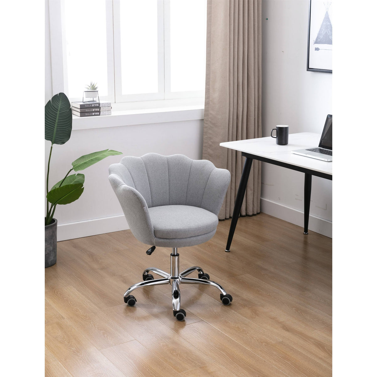 Light Grey Swivel Shell Chair K4425