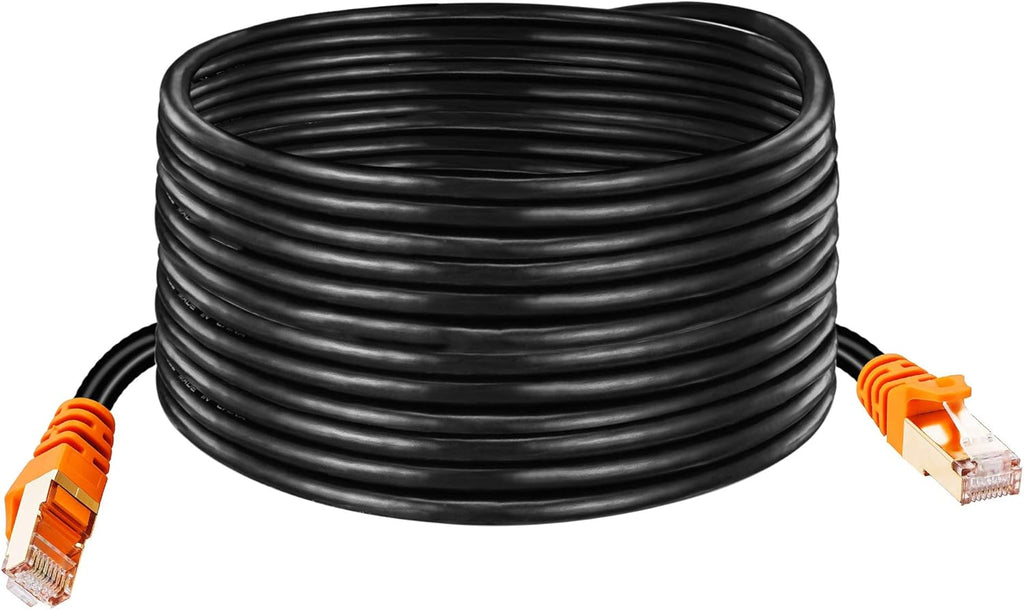Cat 7 Outdoor Ethernet Cable 200 ft Heavy Duty Double Shielded Waterproof Direct Burial Ethernet Cable J323