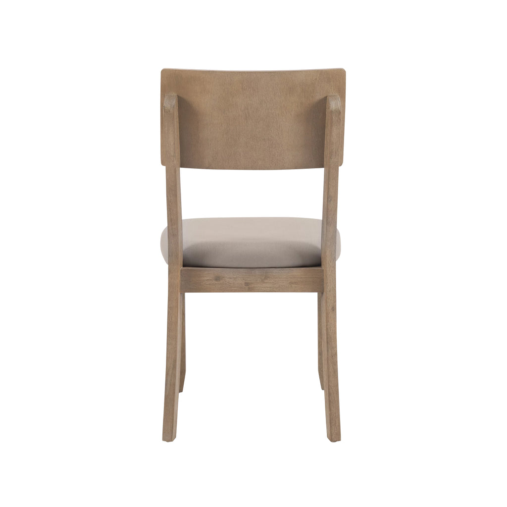 Gray Wash Upholstered Dining Chair Set of 2 D968