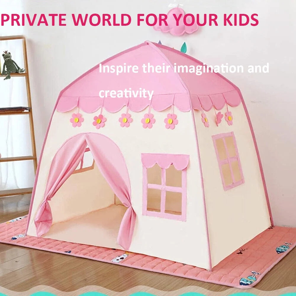 Pink Kids Princess Castle Play Tent H99258