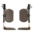 Black Wheelchair Elevating Legrests with Composite Footplates, 1 Pair K303