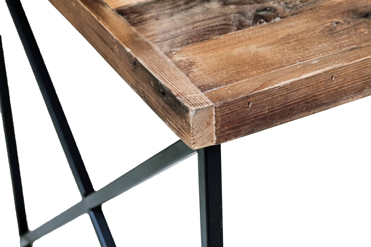 Reclaimed Nesting Tables Set of 2 Brown Wood L553819