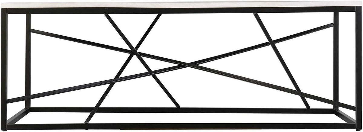 White Faux Marble Coffee Cocktail Table A9566