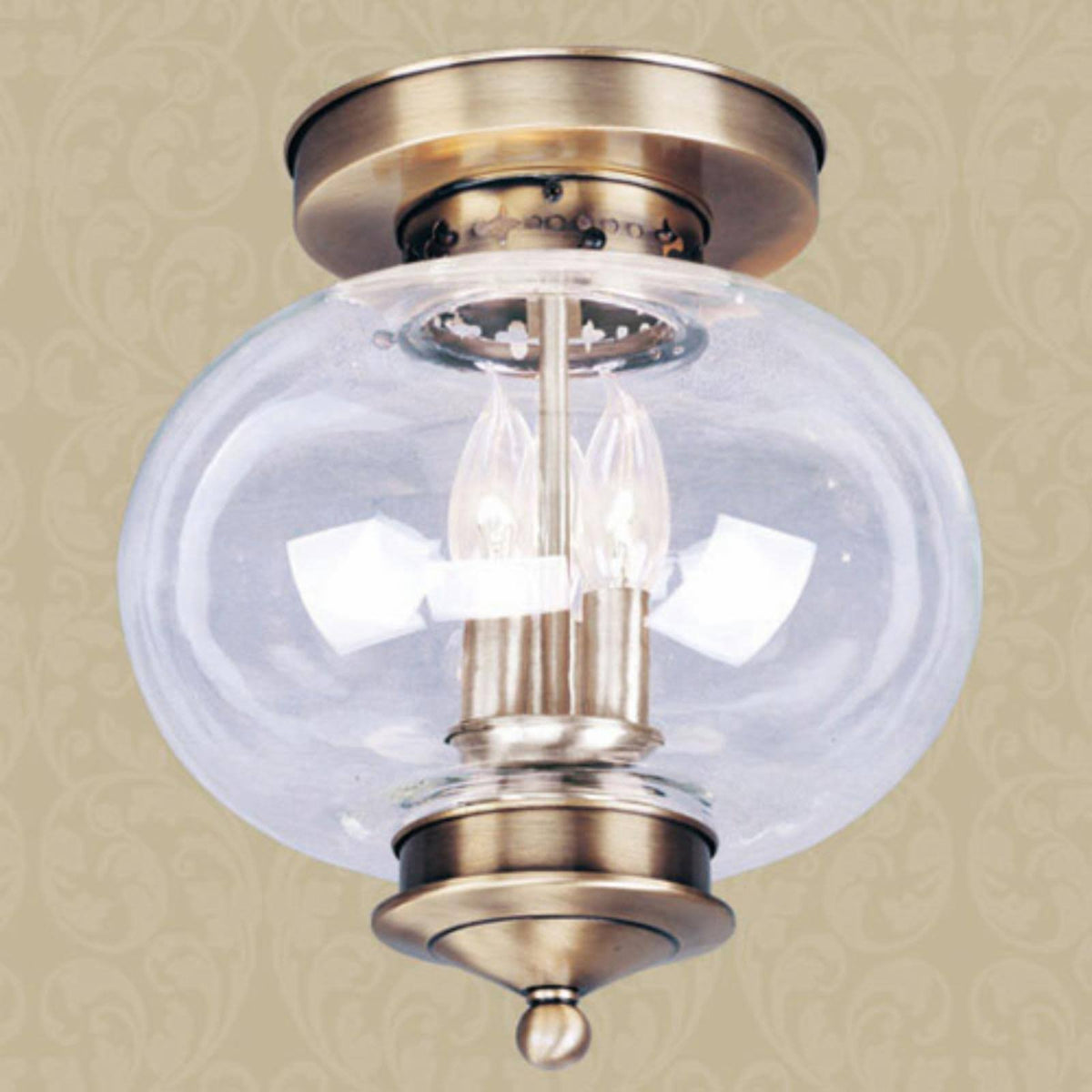 Antique Brass 1 Light Ceiling Mount Z970695