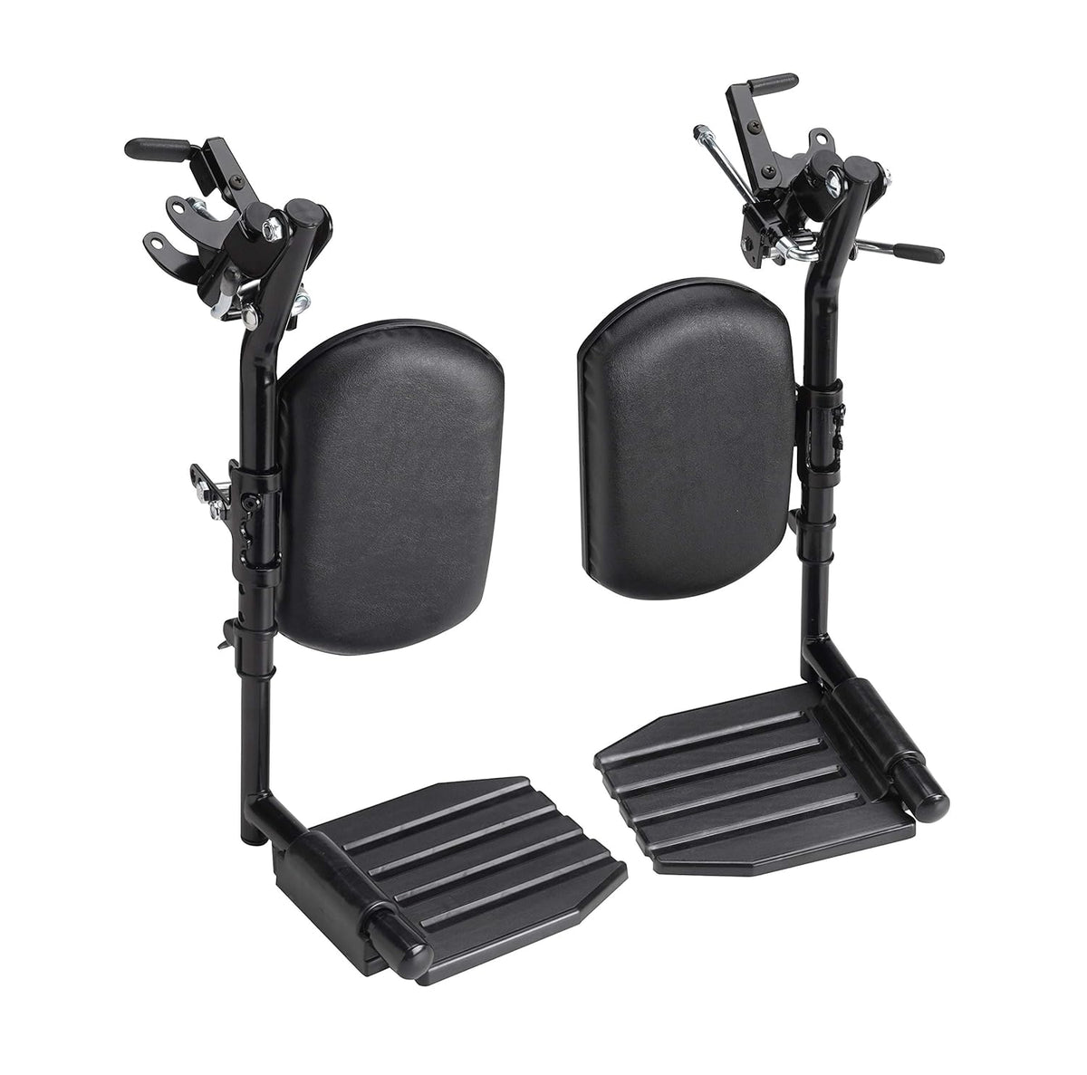 Black Wheelchair Elevating Legrests with Composite Footplates, 1 Pair K303