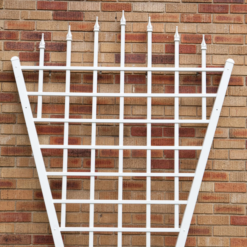 White Vinyl Fan Trellis N713897