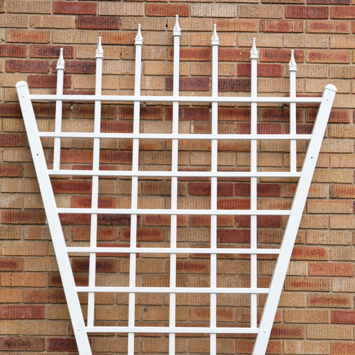 White Vinyl Fan Trellis N713897