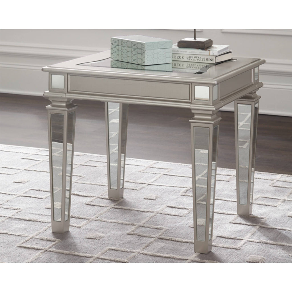 Silver Rectangular End Table M733