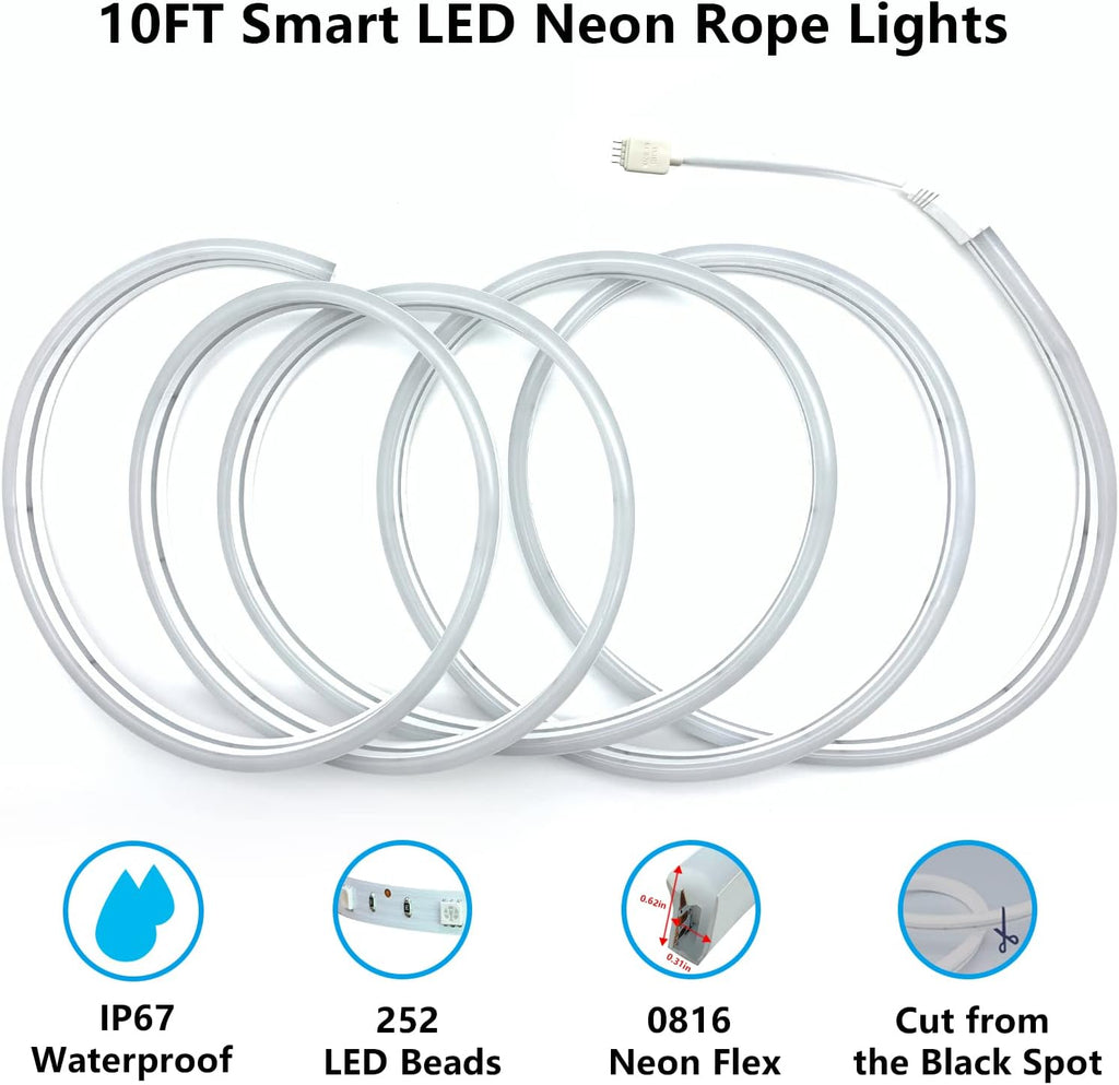 10FT 252 LEDs RGBIC Smart Strip Lights Pack of 2 H96496