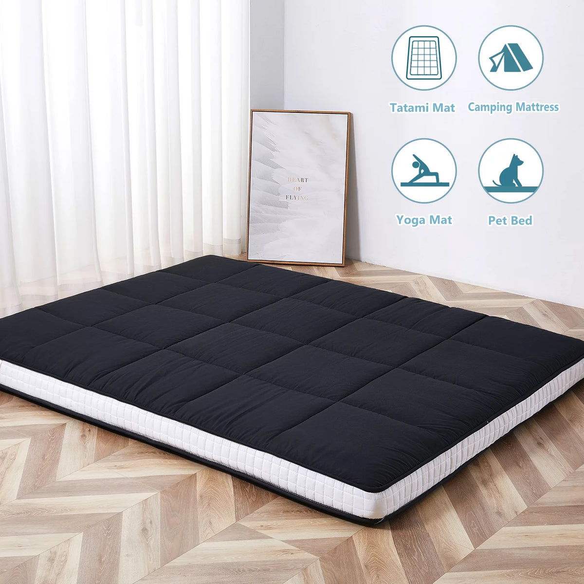 Queen Size Foldable Roll Up Floor Mattress M24710