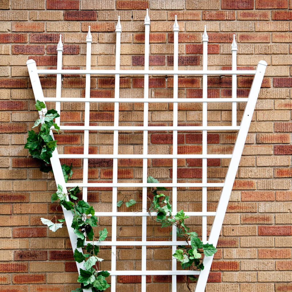 White Vinyl Fan Trellis N713897