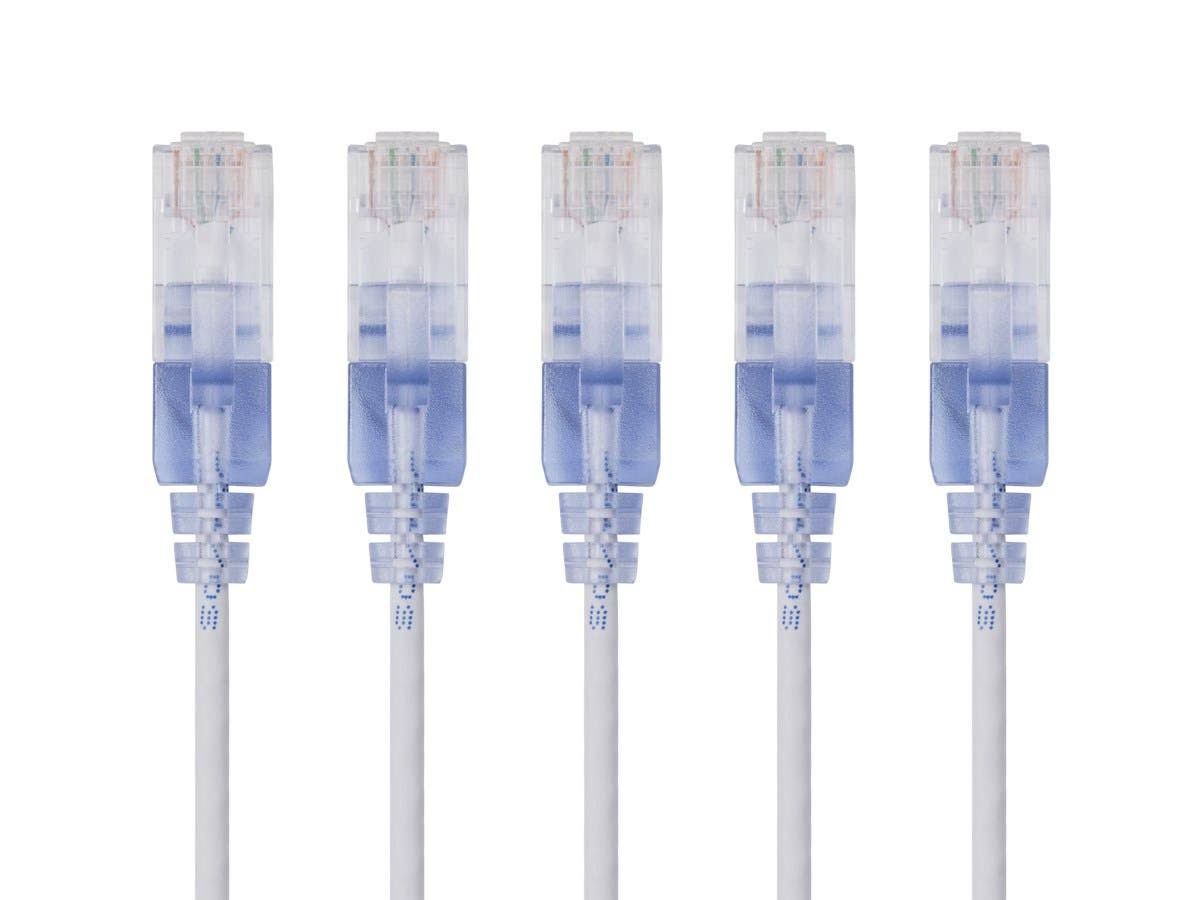Cat6a Ethernet Network Patch Cable 5ft White Q2922