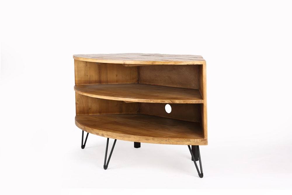 Reclaimed Nesting Tables Set of 2 Brown Wood L553819