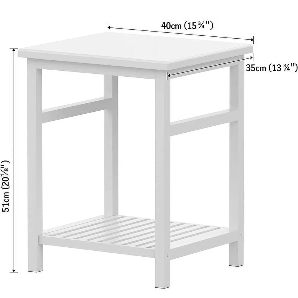 White Bamboo Nightstand X392