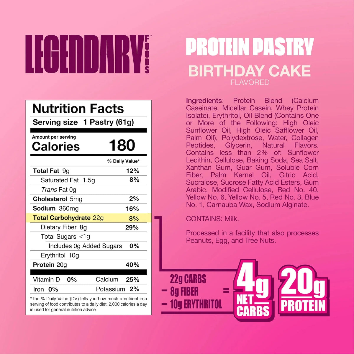 Low Carb Protein Pastry Snack Pack 8CT R280