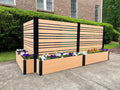 Freestanding Vinyl Outdoor Privacy Screen and Planter Box Kit W9004