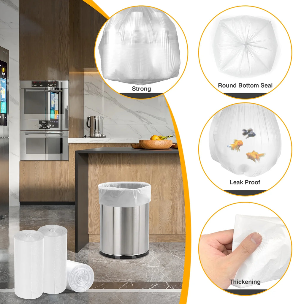White 8 Gallon Trash Bags I3641