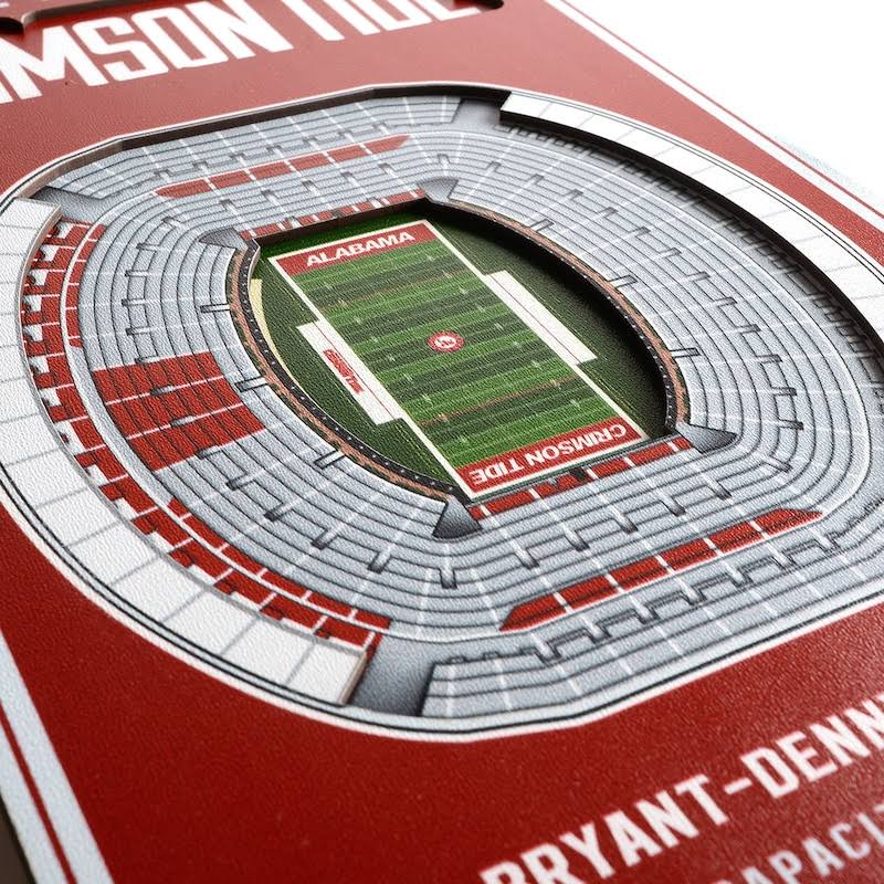 8 x 32 in. NCAA Alabama Crimson Tide 3D Stadium Banner Y458630